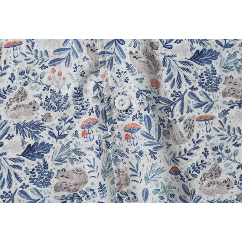 New for summer: floral print short-sleeved shirt