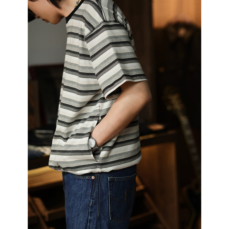 Ivy Style 260G Border Pocket Drawstring T-Shirt