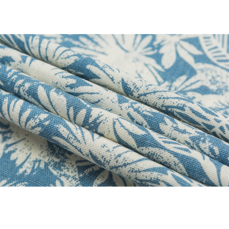 New for summer: Floral print short-sleeved linen shirt