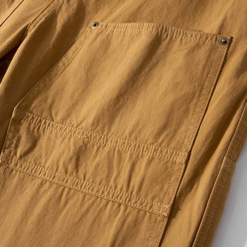Piqué canvas multi-pocket work pants