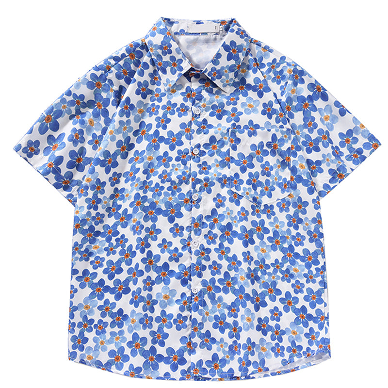 New for summer: floral print short-sleeved shirt