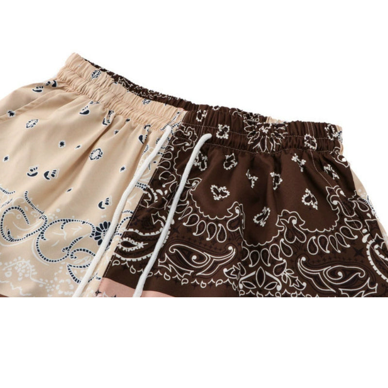 Cashew print short sleeve and shorts 2-piece set