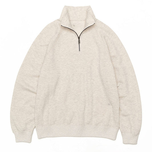 Casual plain half-zip hoodie