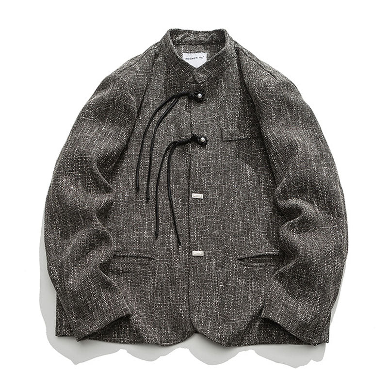Switch stand collar coat zipper loose men's jacket