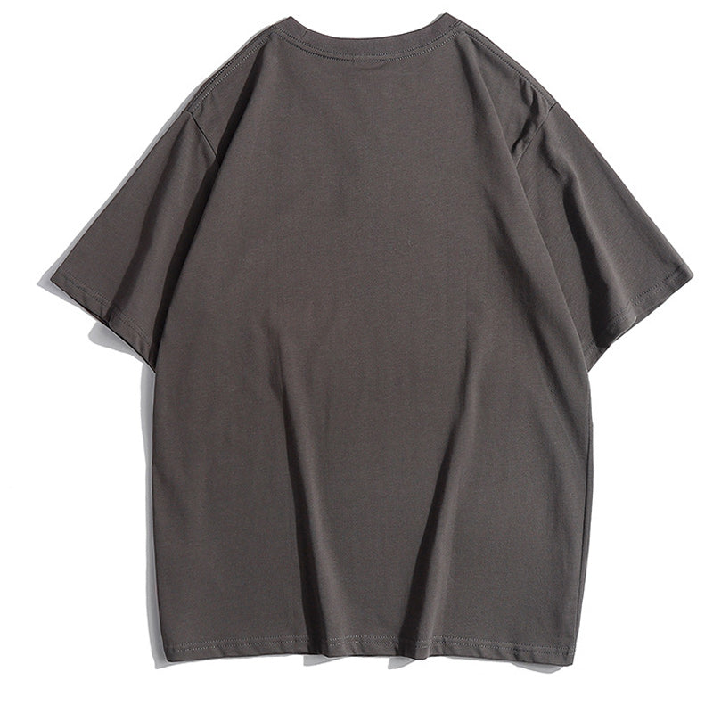 Five-color casual alphabet plain short-sleeved T-shirt