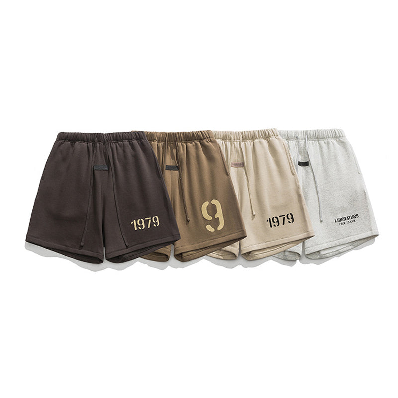 Military print sweat shorts