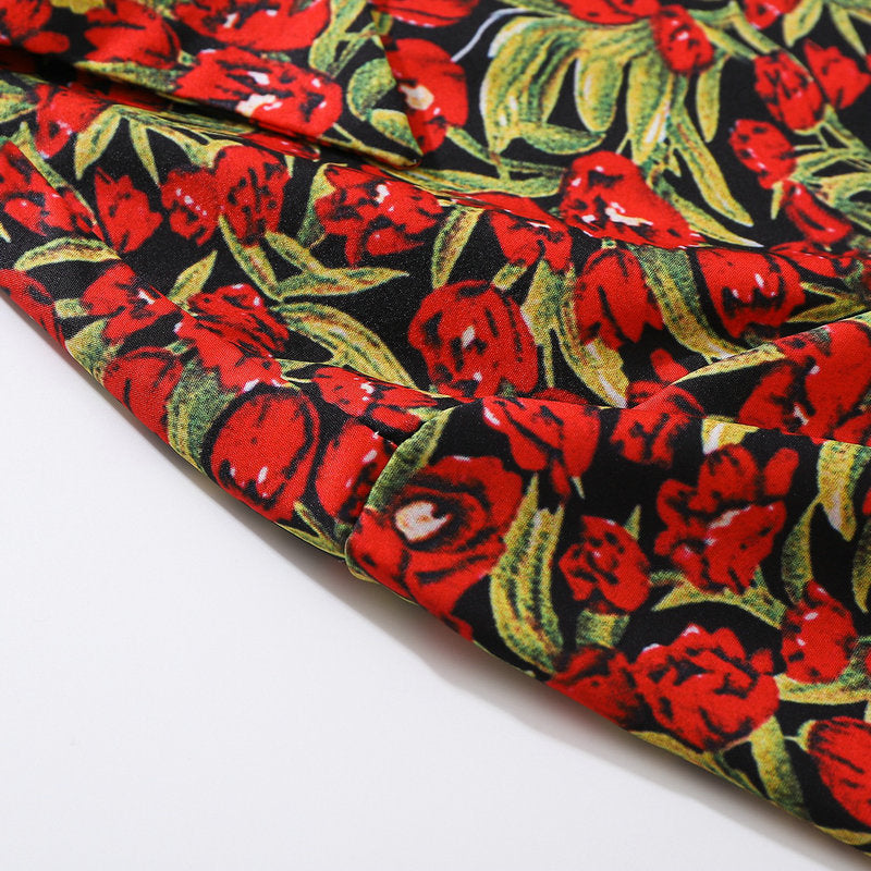 New for summer: floral print short-sleeved shirt