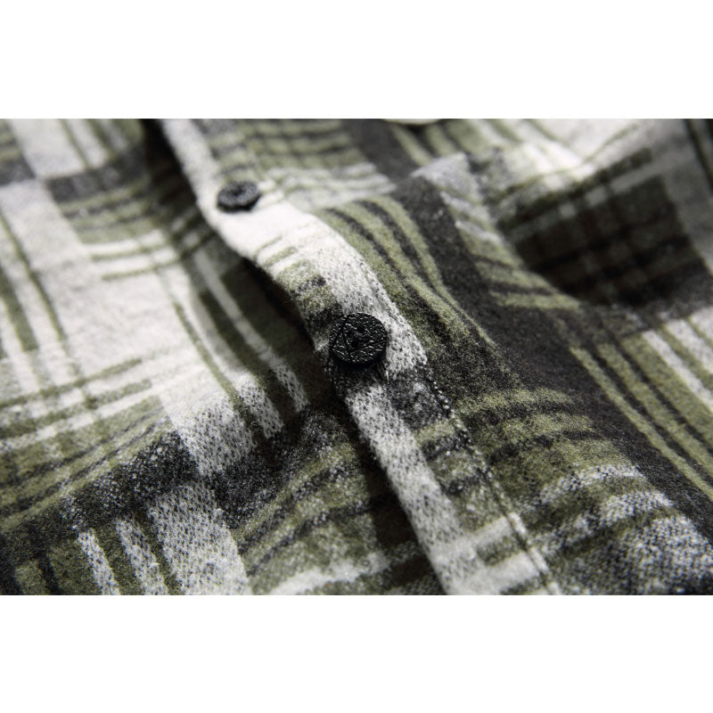 Color-coordinated checkered striped shirt