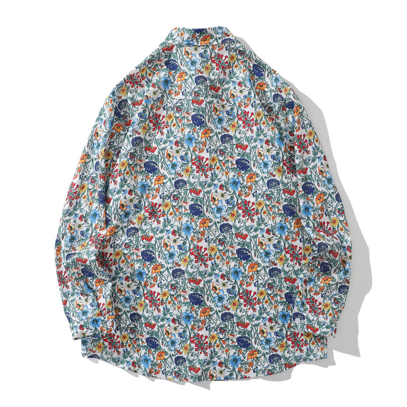 "Beautiful Flowers" Autumn Long Sleeve Print Shirt