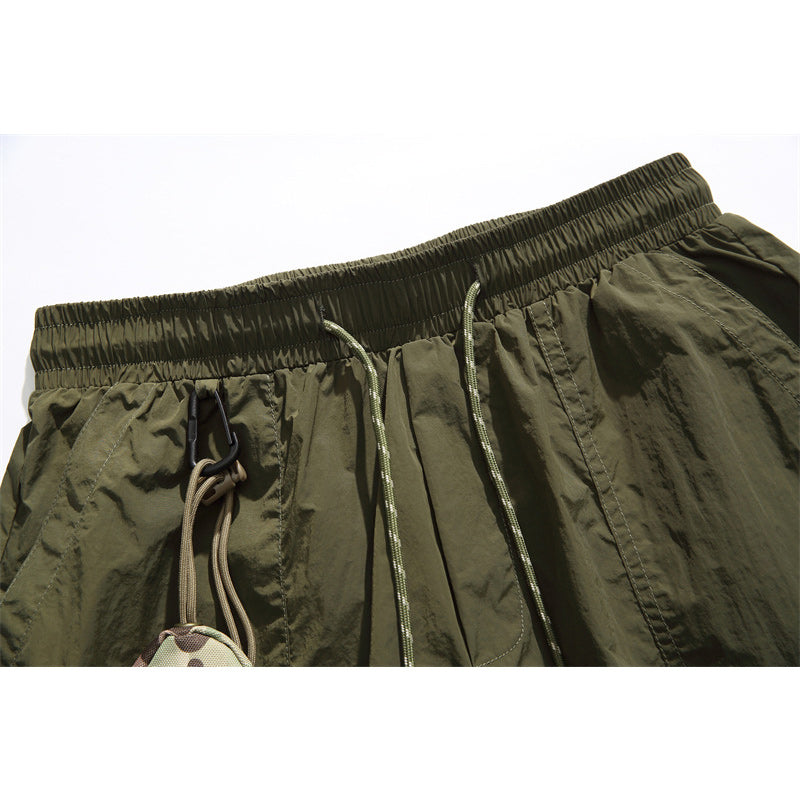 Loose casual army green shorts