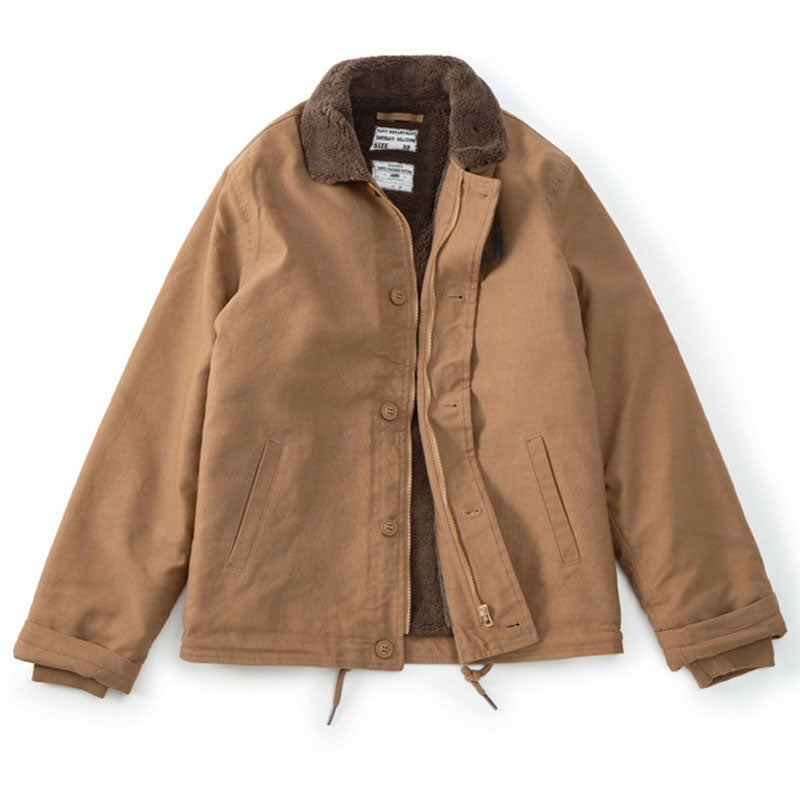 American casual A2 heavyweight cargo down jacket with a turn-down collar