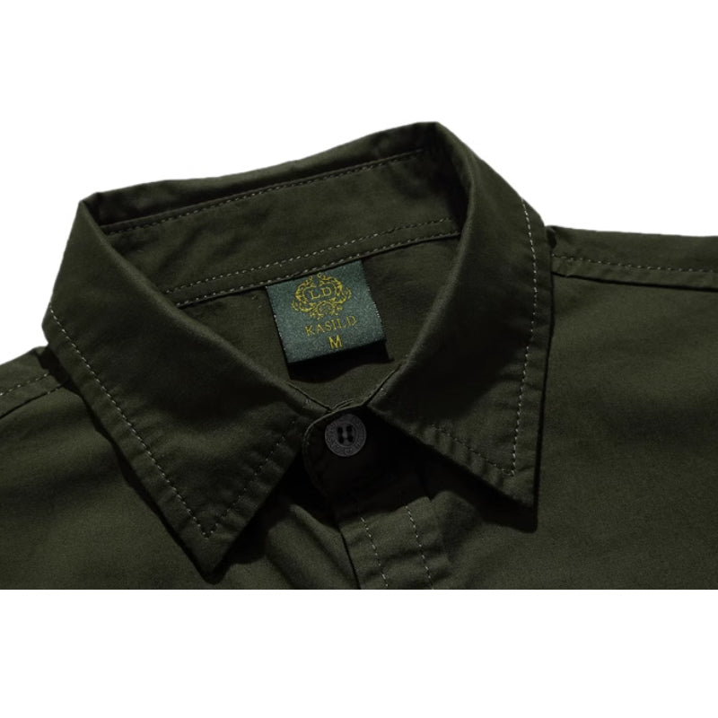 New for Spring: 100% Cotton American Casual Work Long Sleeve Shirt (M-6XL)