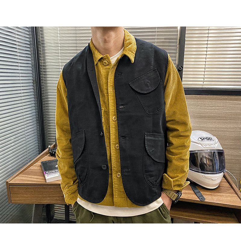春新作アメカジ無地ベスト