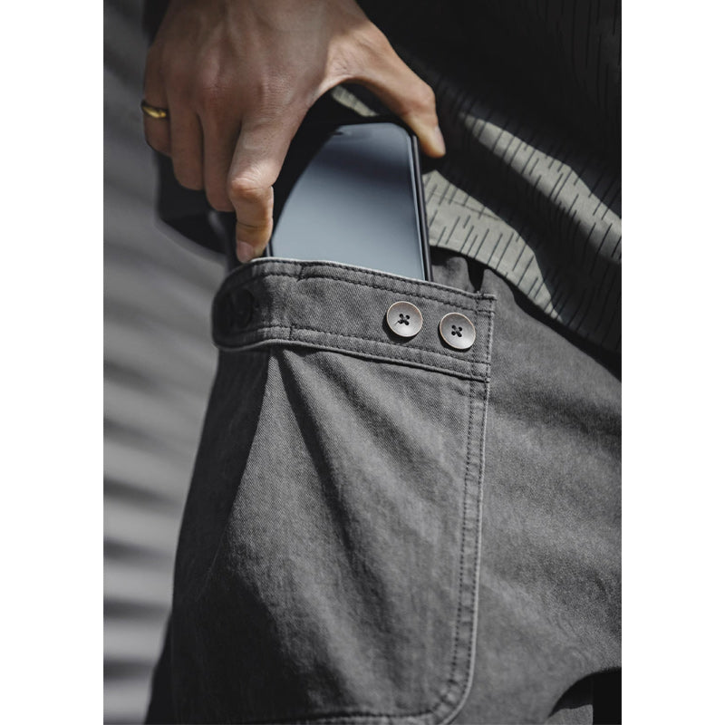 Original ice-dyed wide cargo pants