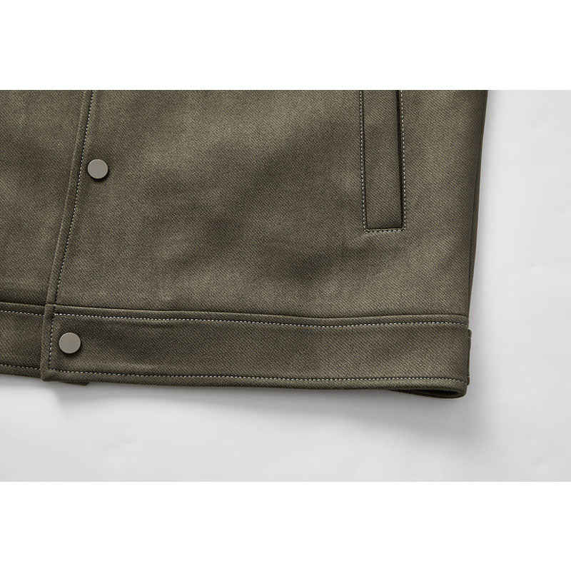 Suede PU switching skipper jacket