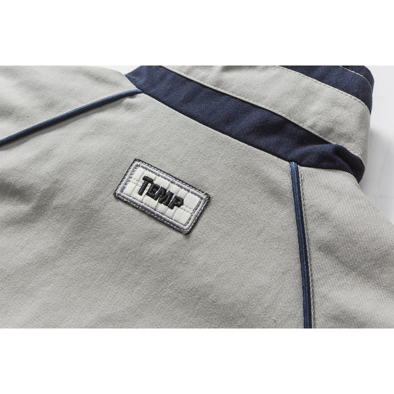 Alphabet-switched color-coordinated embroidered jacket