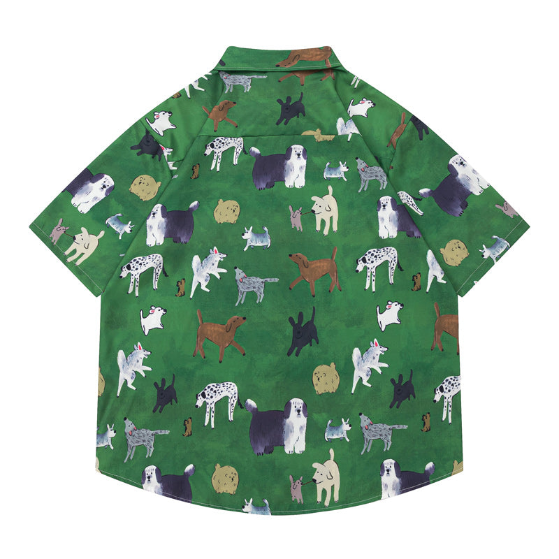 "Cute Animal" All-Over Print Short Sleeve Shirt