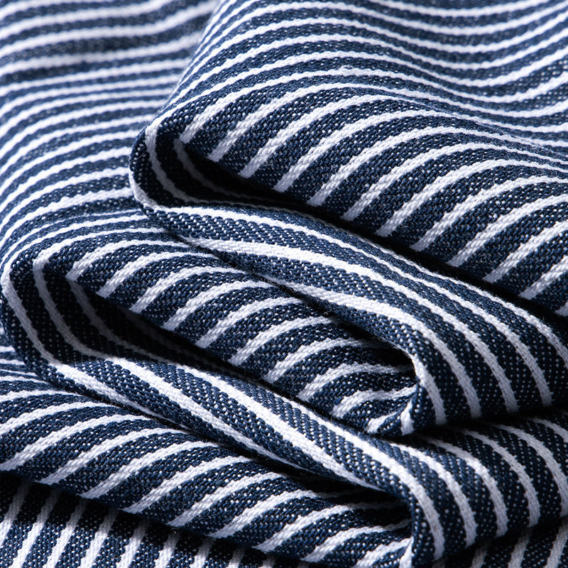 Hickory Railroad Stripe Denim Work Shirt