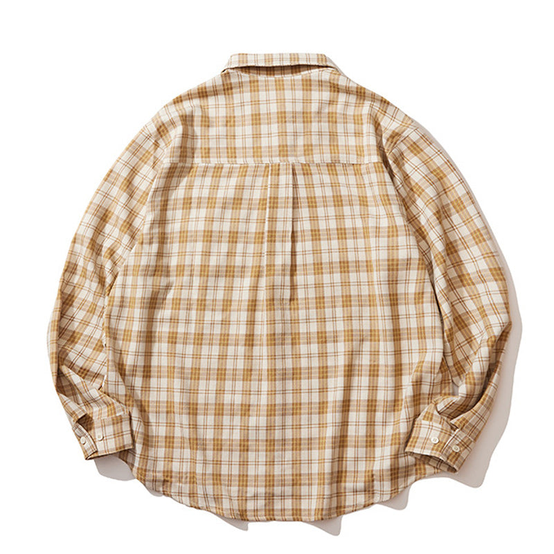 New Autumn Cityboy Check Pattern Long Sleeve Shirt