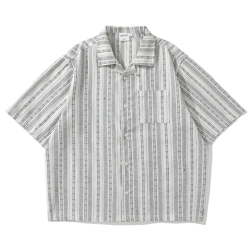 Fashion striped short sleeve shirt