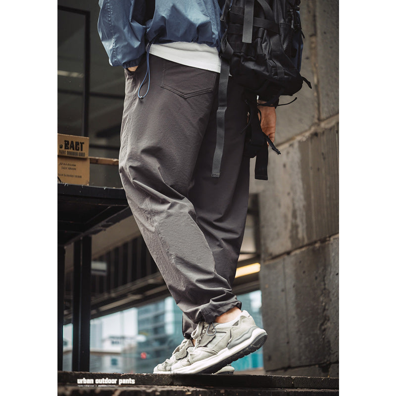 Urban outdoor ウェビングベルト付きイージーパンツ