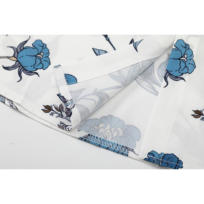Hawaiian print floral all-over short-sleeved shirt