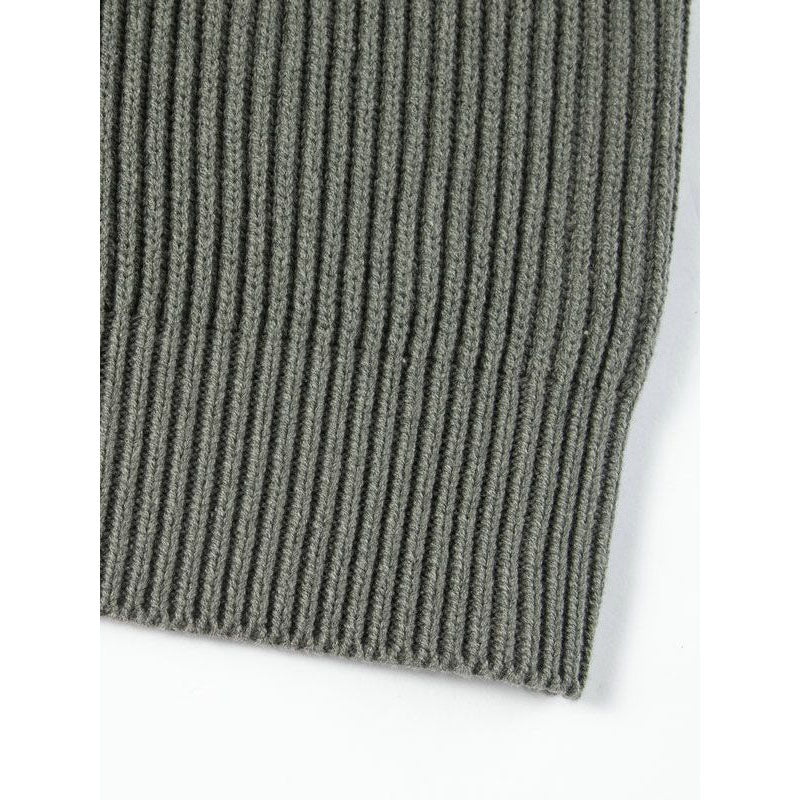 Business & Casual Collared Rib Knit Cardigan