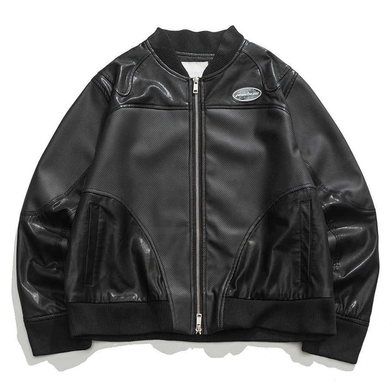 Retro Black Motorcycle Jacket