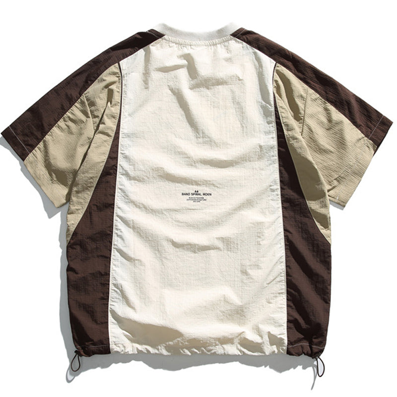 夏新作配色4色展開速乾半袖Tシャツ