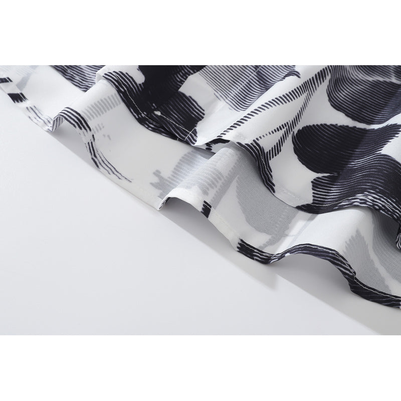 Retro fashion "Ink painting" long sleeve shirt