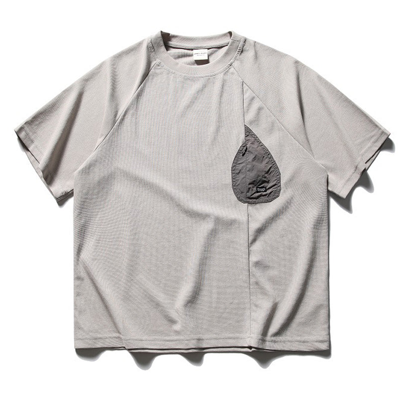 夏新作配色切替2色展開Tシャツ