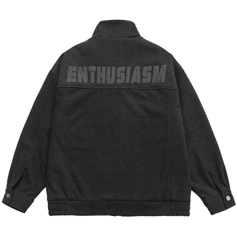 American casual alphabet print jacket