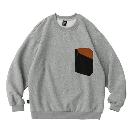 Casual, loose-fitting round neck sweatshirt