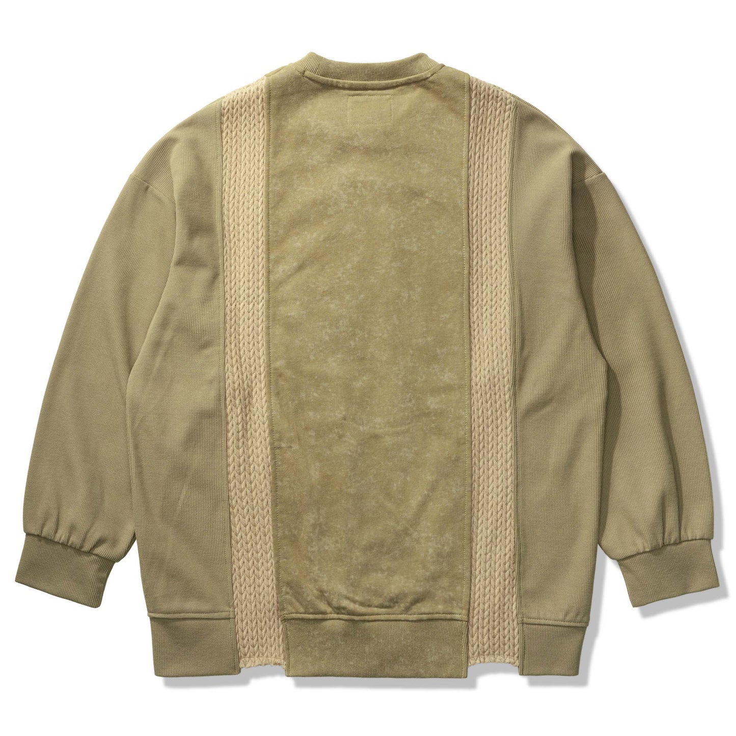 Reconstructed Paisley Embroidered Cable Knit Combi Sweatshirt