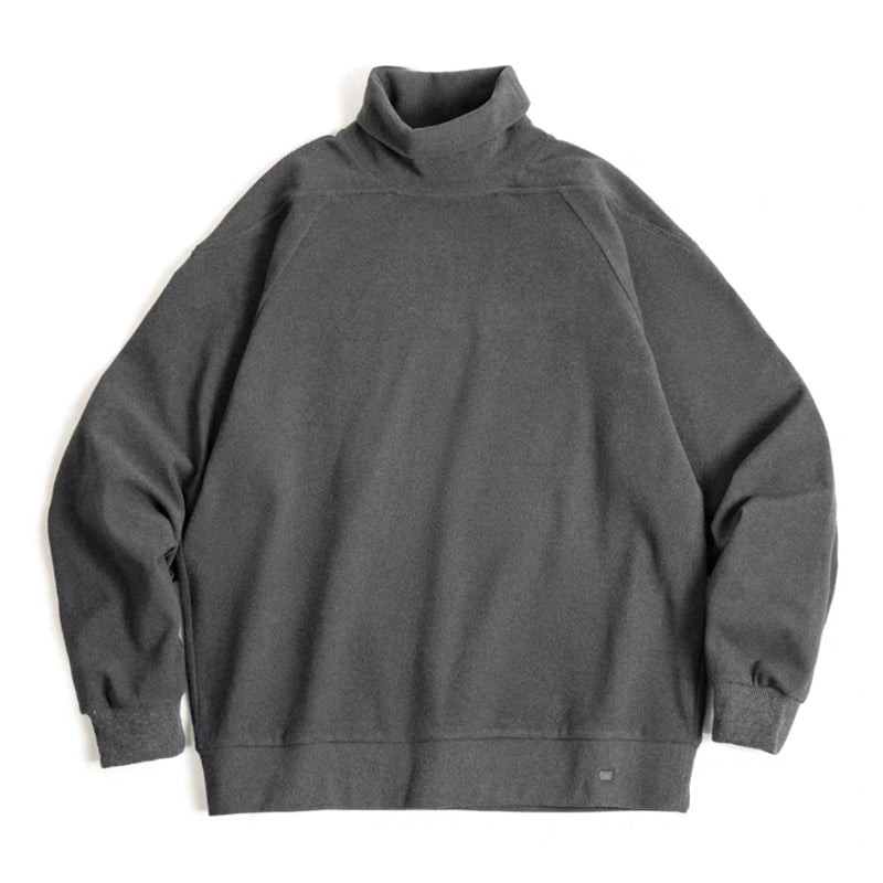 微起毛ハイネックドラロンライクアンダーTシャツ