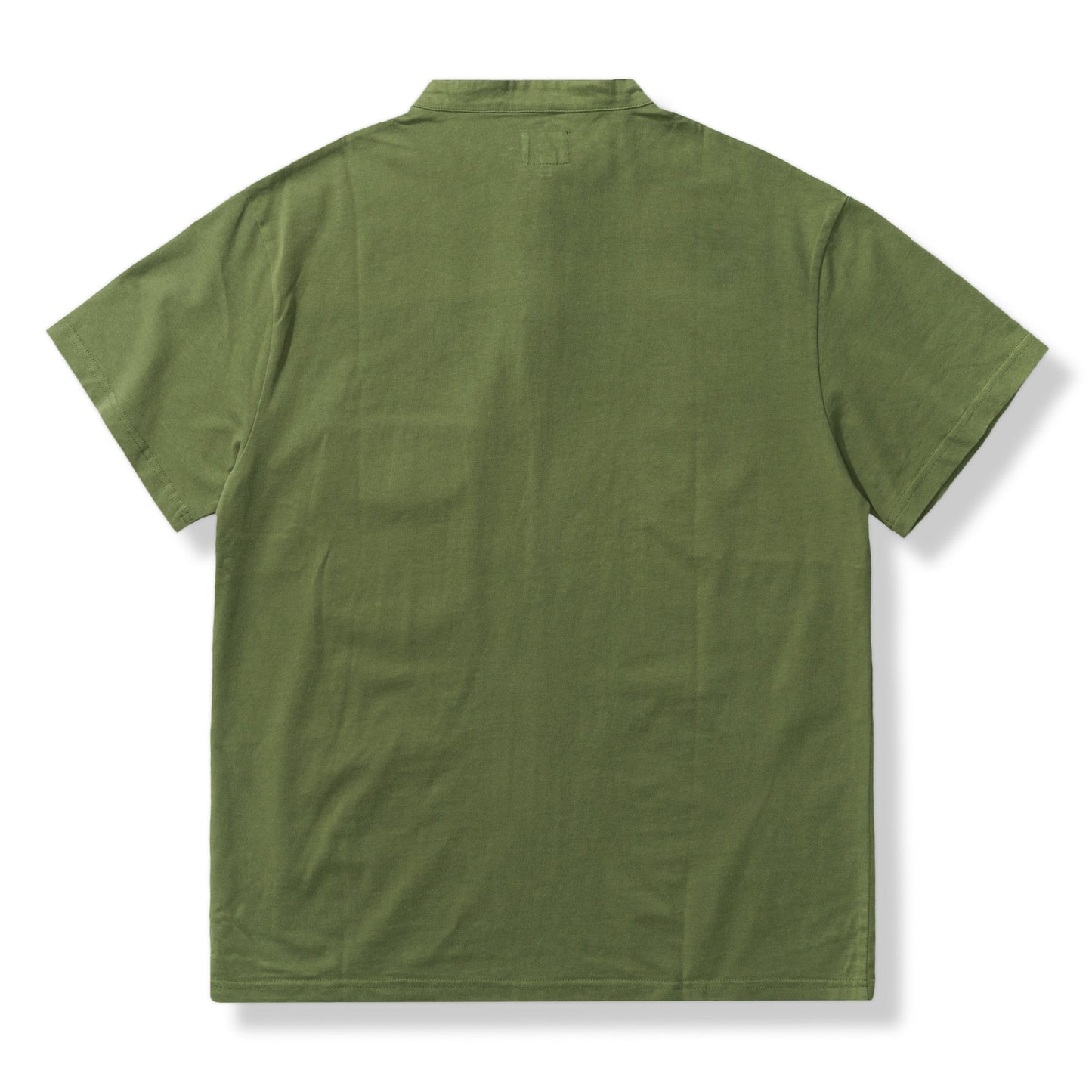 Baseball collar T-shirt with flap pocket
