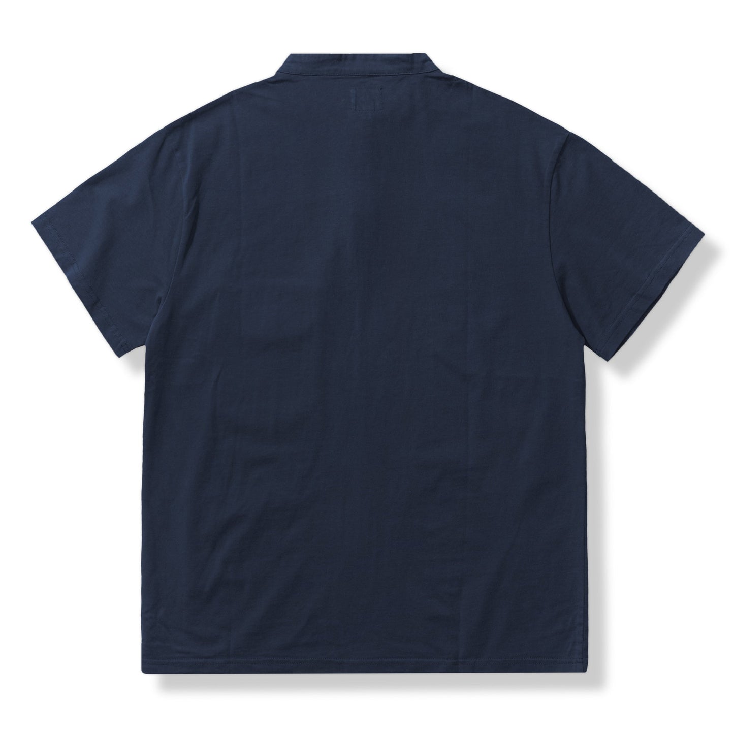 Baseball collar T-shirt with flap pocket