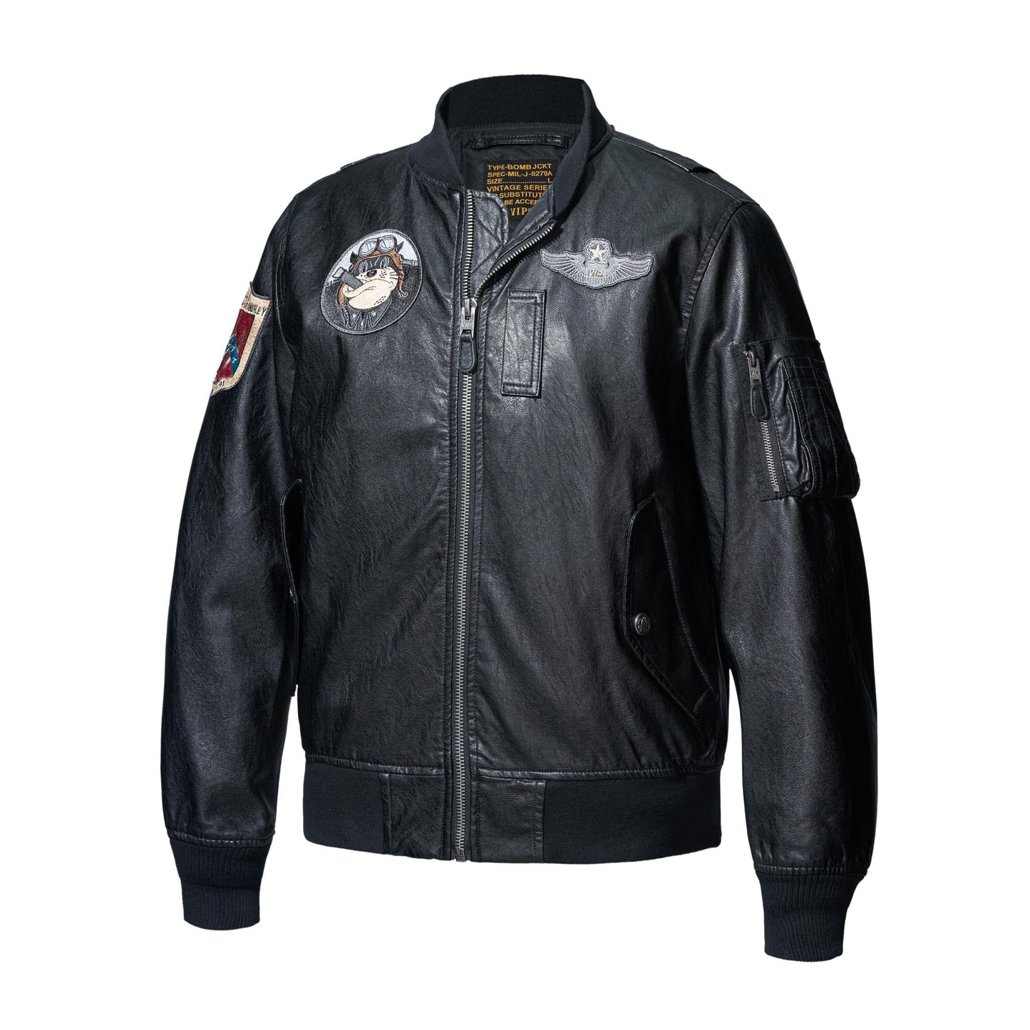 (Biker) Leather MA-1 Flight Jacket