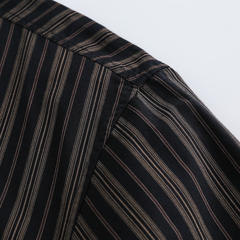 Classic striped short-sleeved shirt