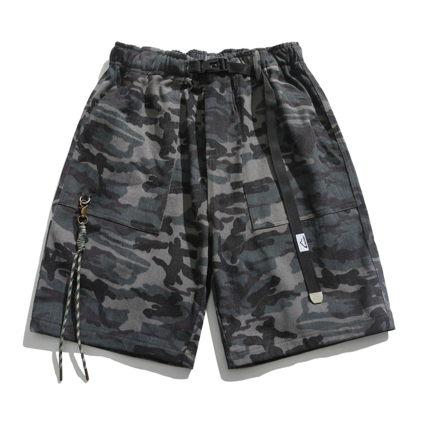 Retro Camouflage Pocket American Casual Shorts
