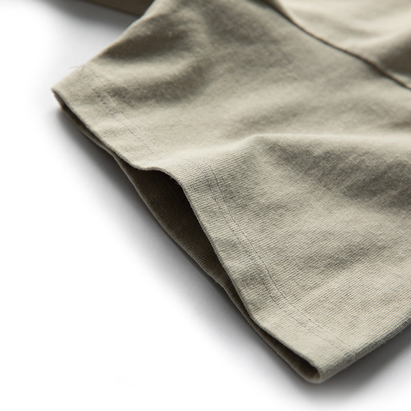 Color-coordinated casual short-sleeved T-shirt