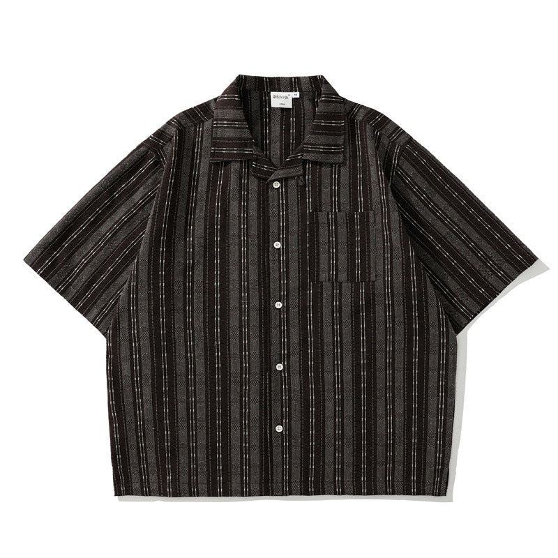 Fashion striped short sleeve shirt