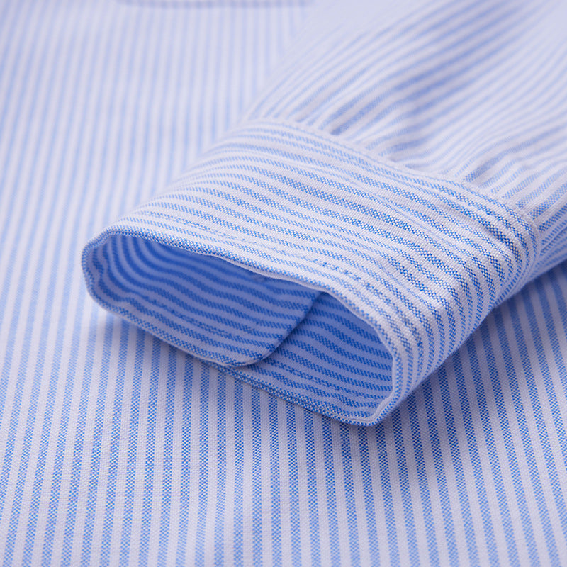 Classic blue striped long-sleeved work shirt