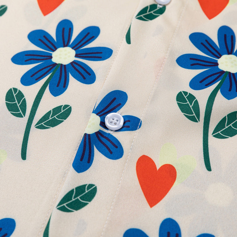 Floral Print Aloha Beach Shirt
