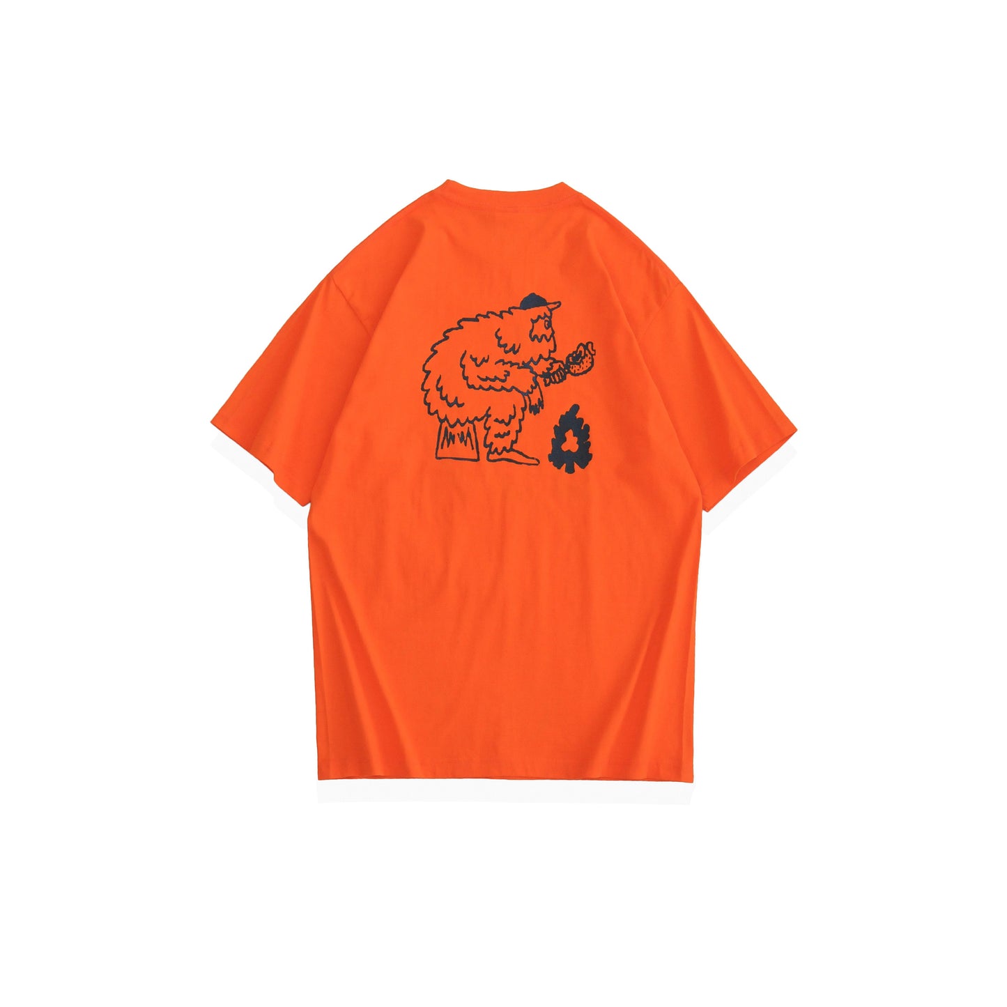 Camp print simple short sleeve T-shirt