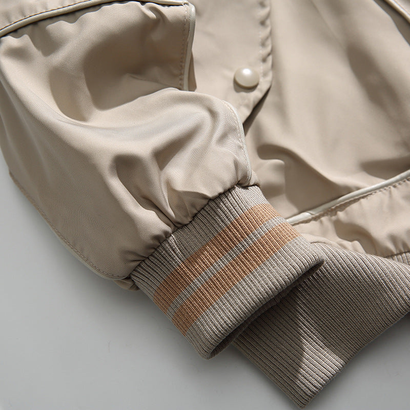 Retro plain flight jacket in three colors