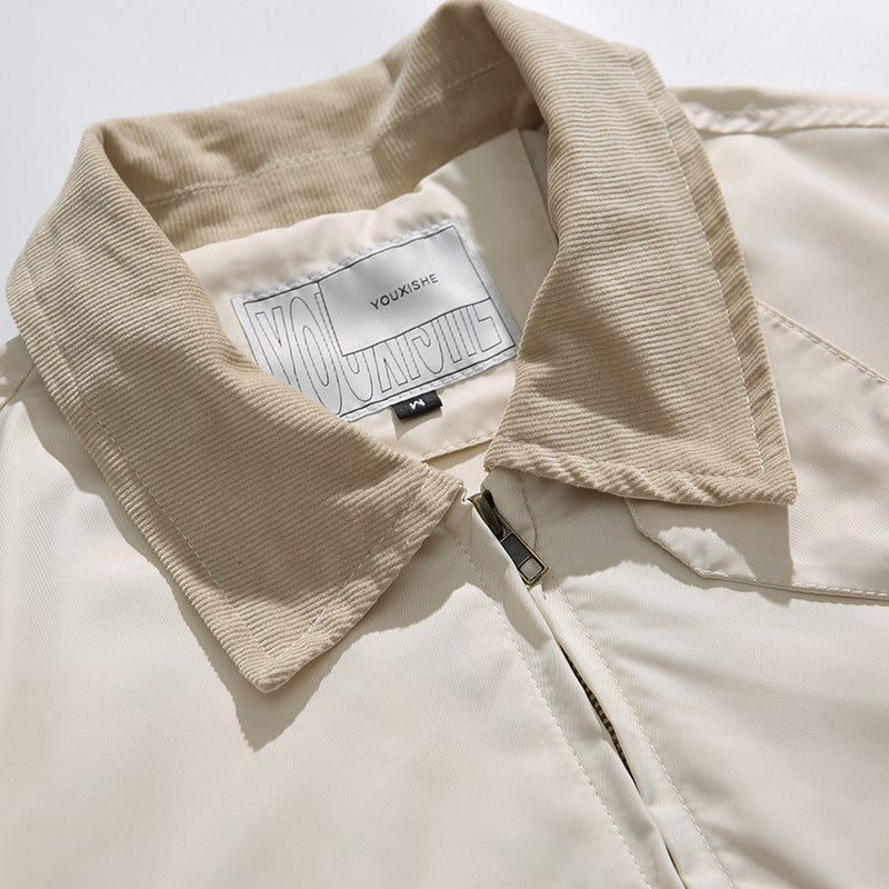 3D large pocket switch neck flight jacket