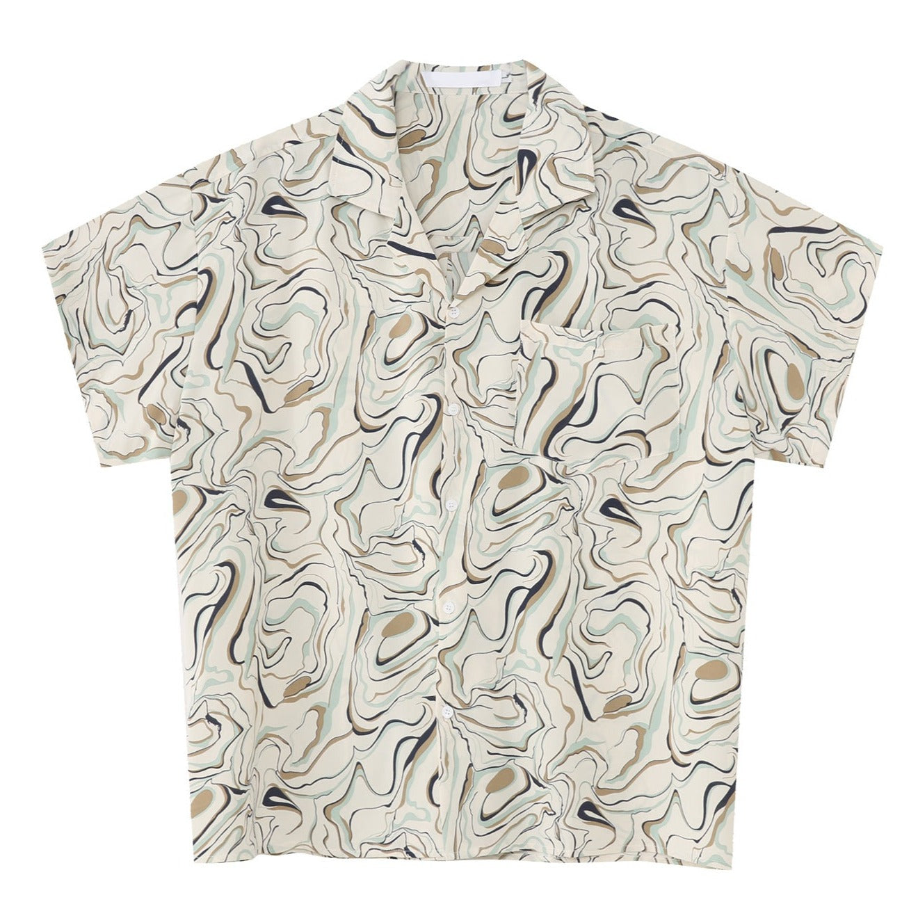 Vintage floral tie-dye short-sleeved shirt