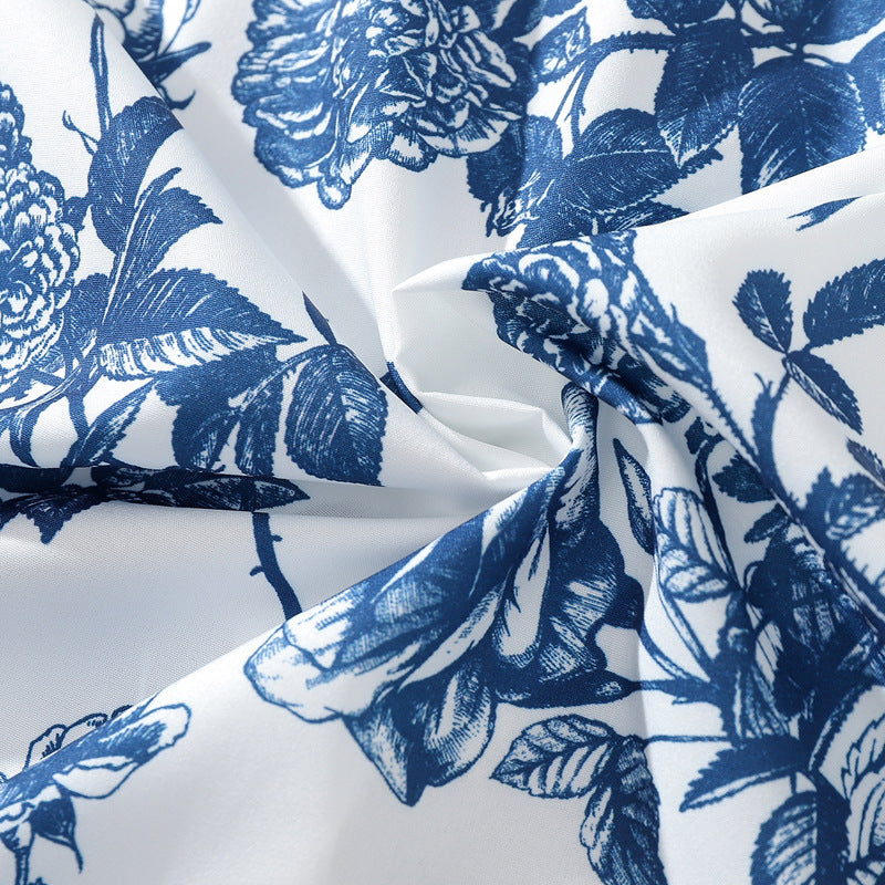 Fresh Cuban-colored all-over print short-sleeved aloha shirt