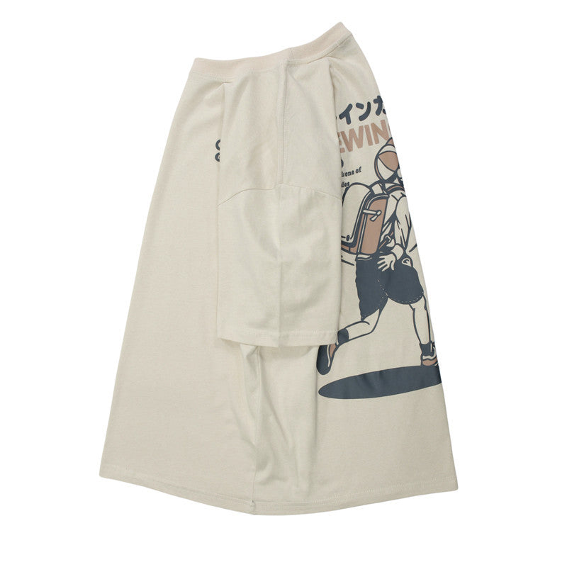 ファッションプリント半袖Tシャツ